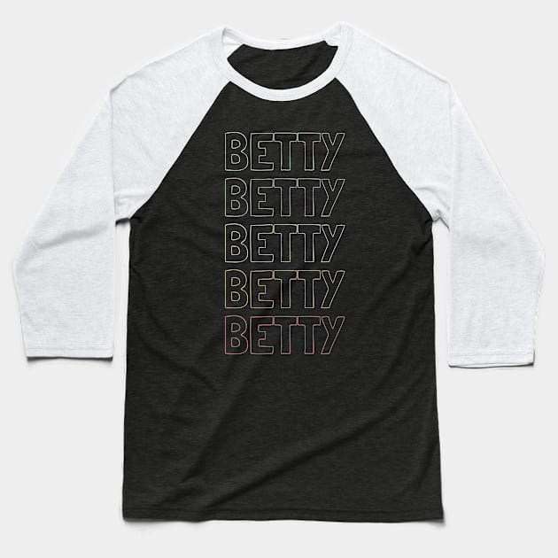 Betty Name Pattern Baseball T-Shirt by Insert Name Here